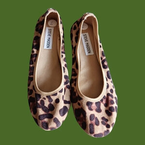 Steve madden bamba leopard print ballet flats size 6M